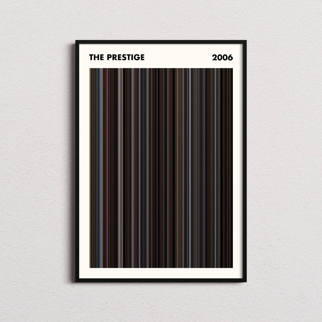 The Prestige Movie Barcode Poster - Simplified