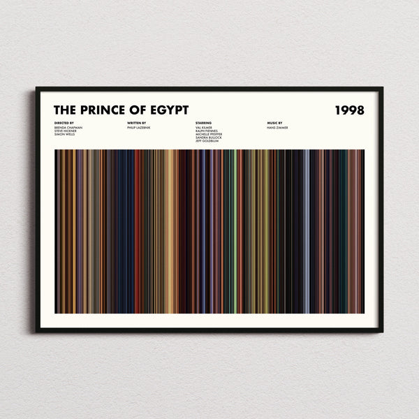 The Prince of Egypt Movie Barcode Poster