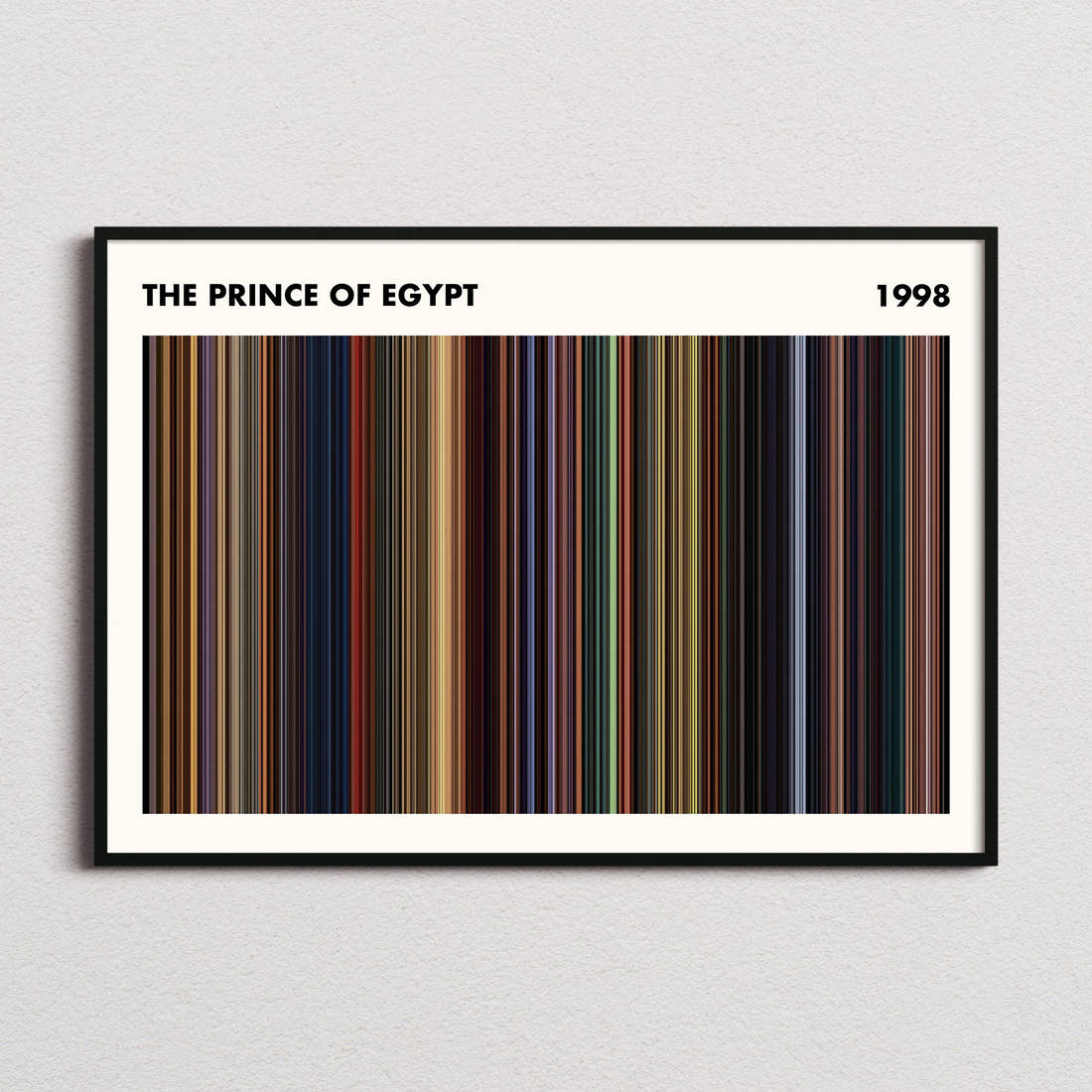 The Prince of Egypt Movie Barcode Poster - Simplified