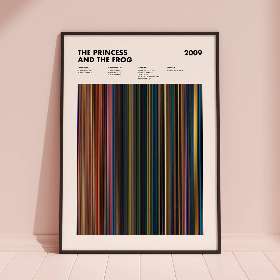 The Princess and the Frog Movie Barcode Poster