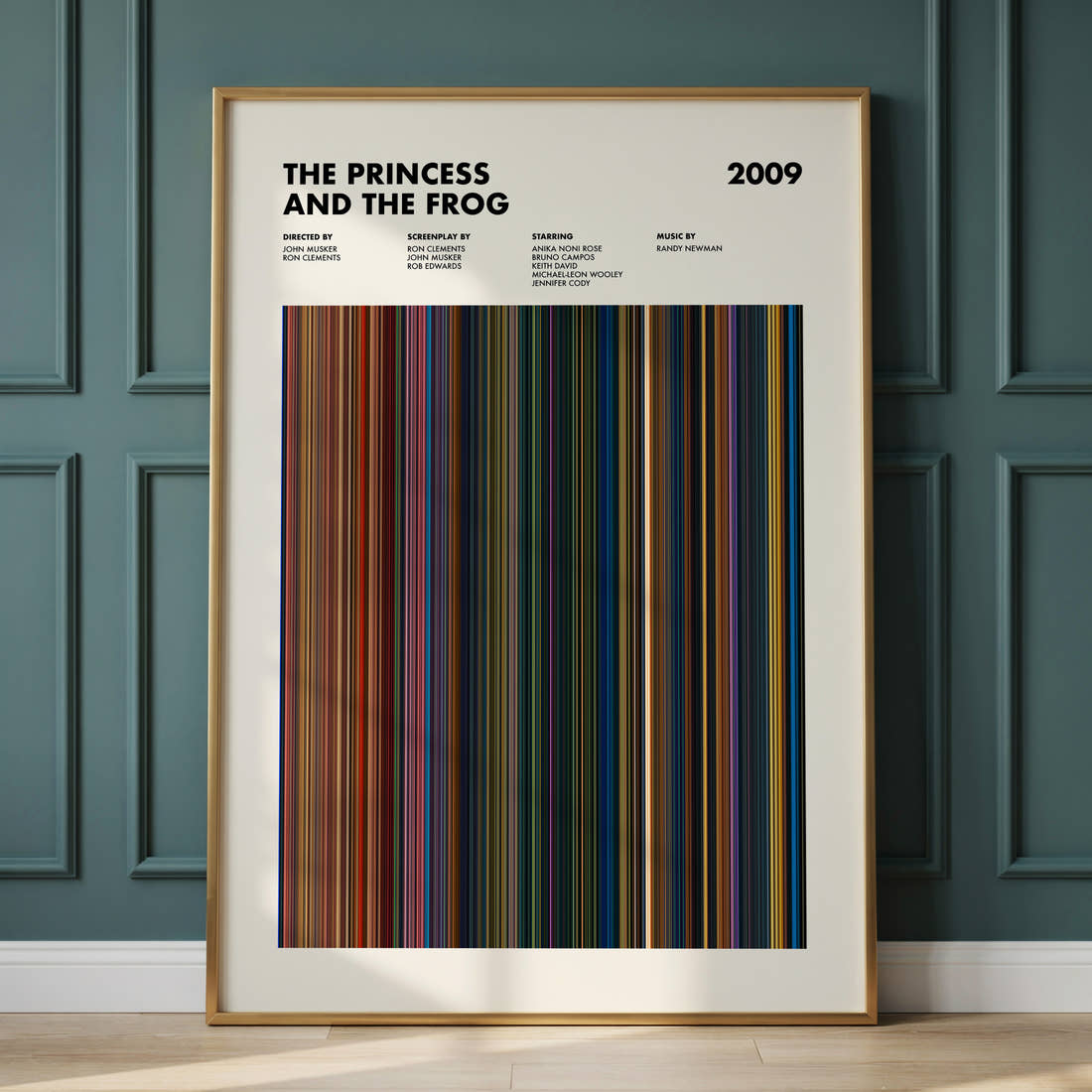 The Princess and the Frog Movie Barcode Poster