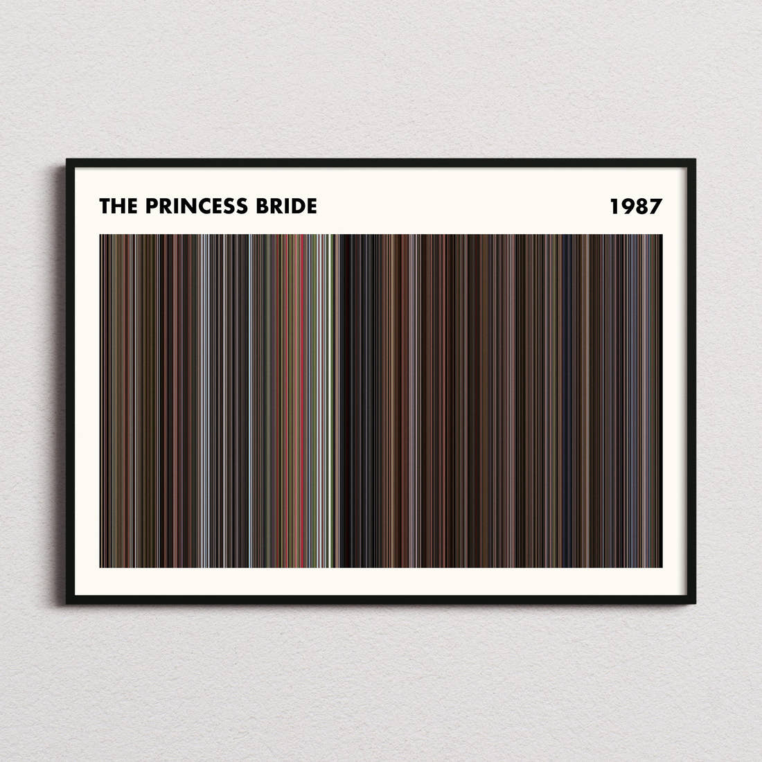 The Princess Bride Movie Barcode Poster - Simplified