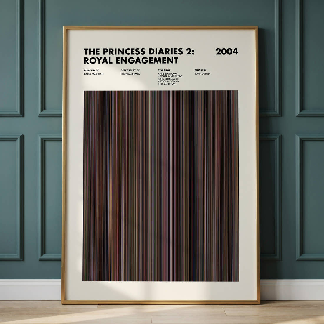 The Princess Diaries 2: Royal Engagement Movie Barcode Poster