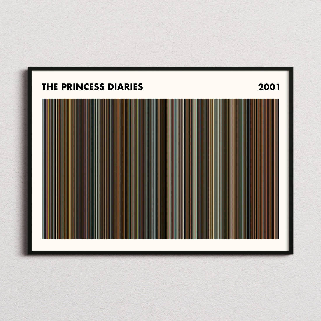 The Princess Diaries Movie Barcode Poster - Simplified