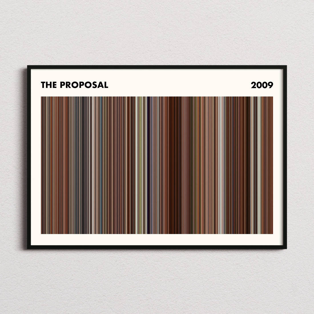 The Proposal Movie Barcode Poster - Simplified