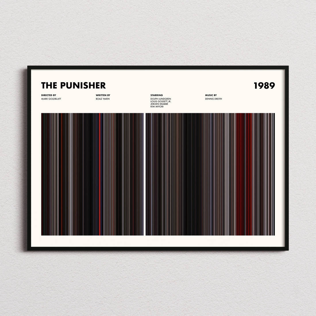 The Punisher Movie Barcode Poster