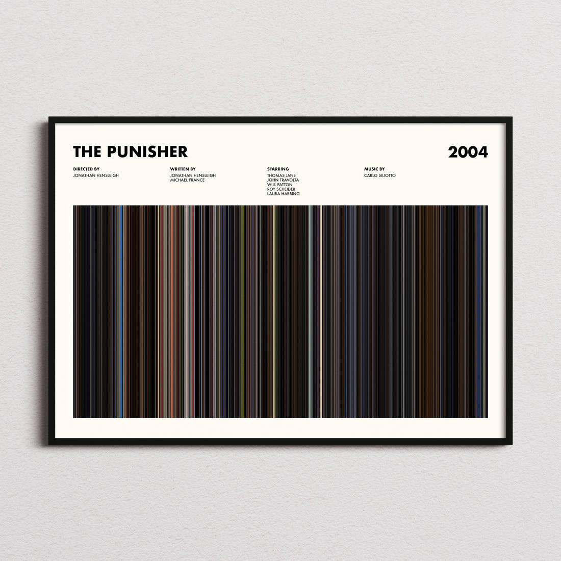 The Punisher Movie Barcode Poster