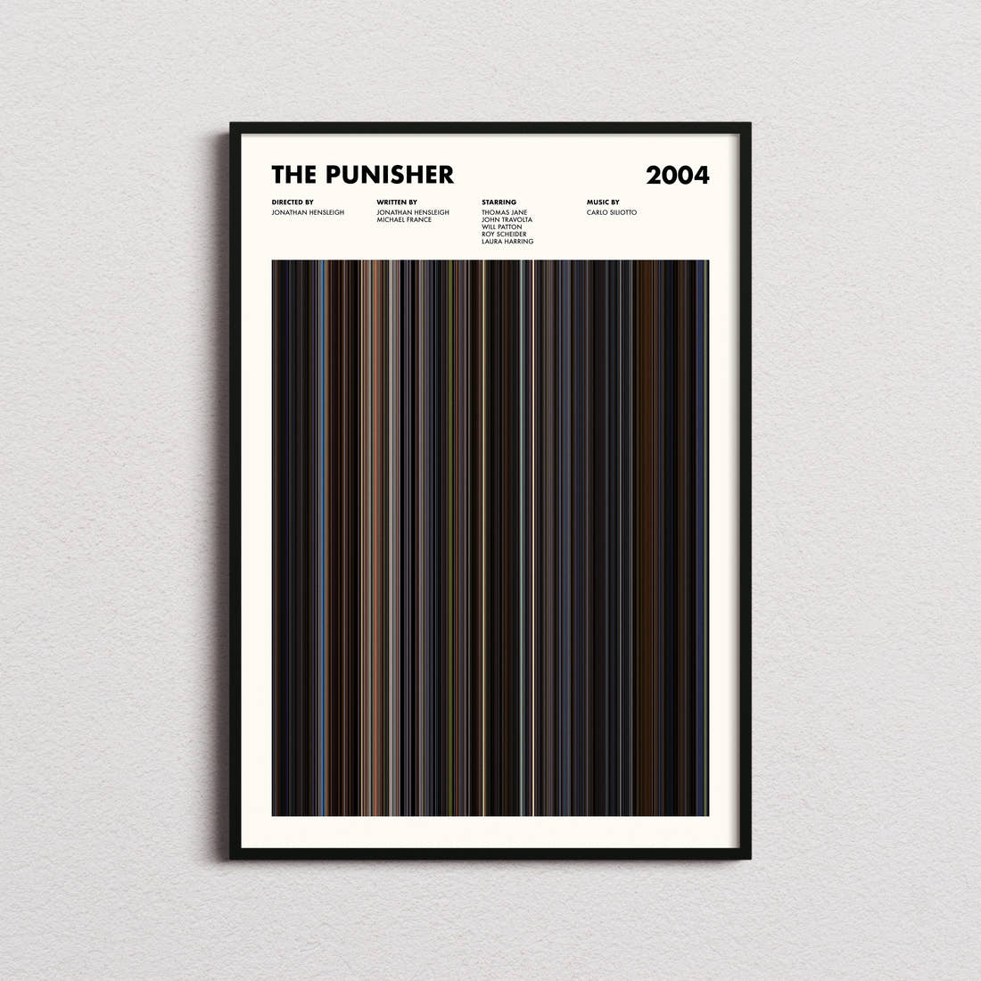The Punisher Movie Barcode Poster