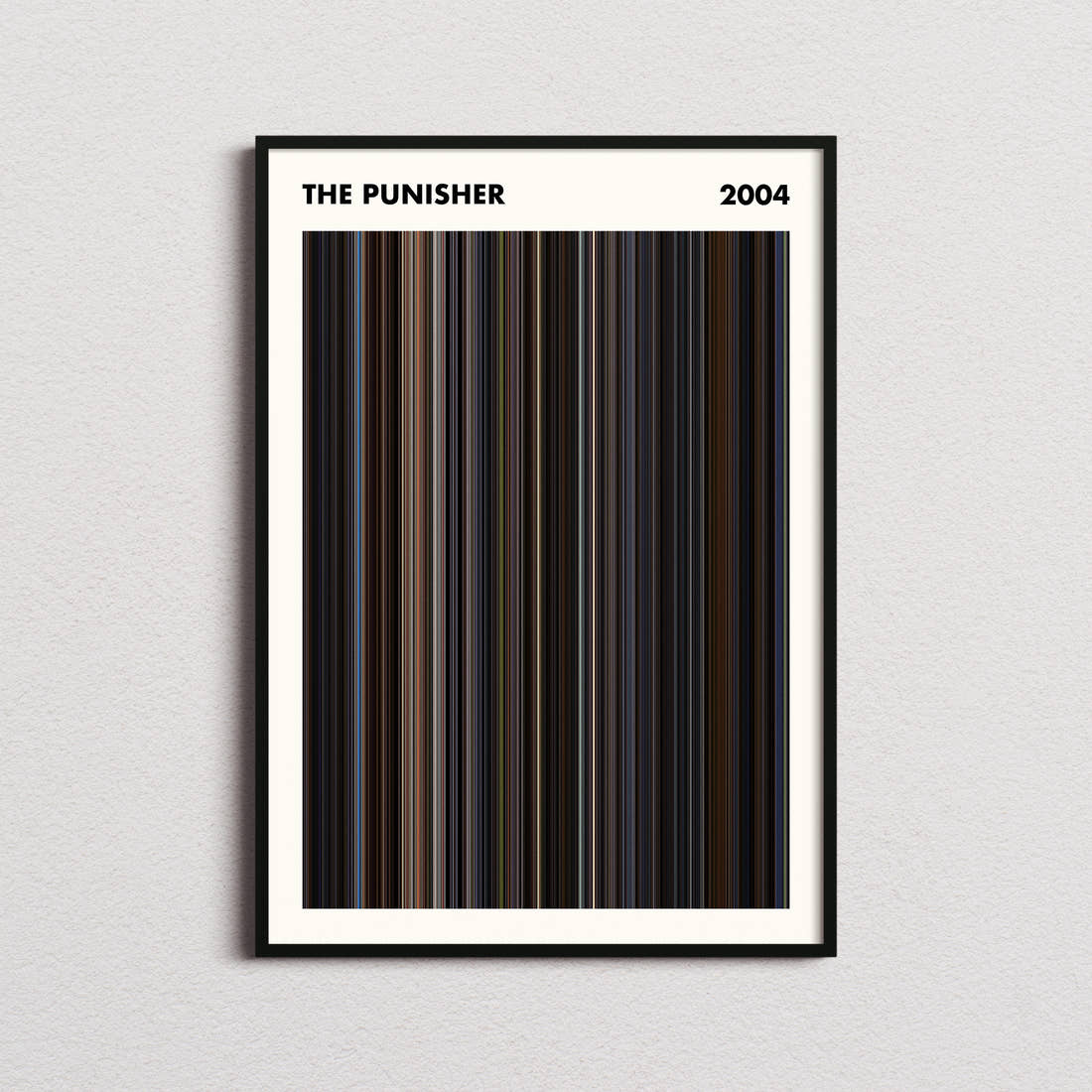 The Punisher Movie Barcode Poster - Simplified