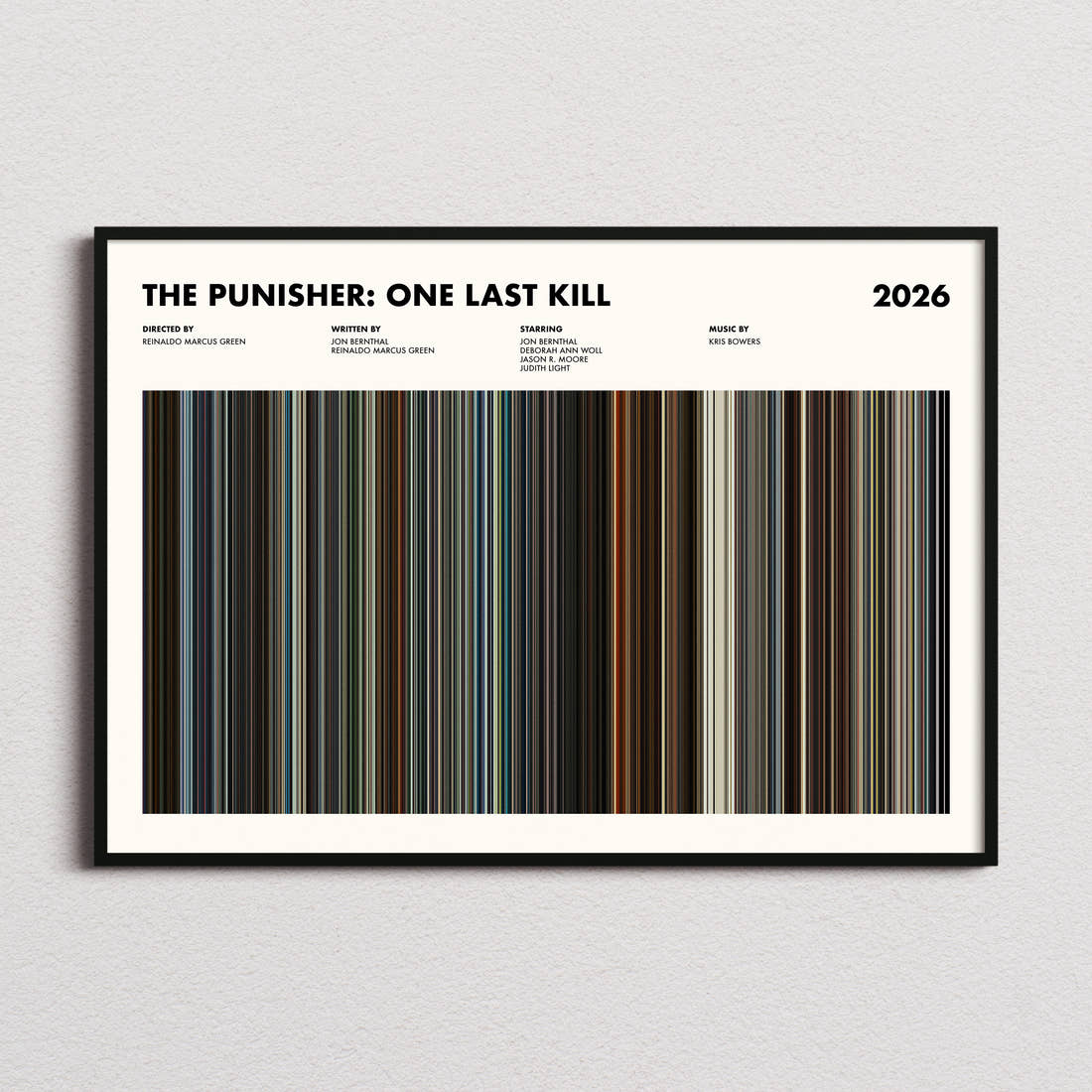 The Punisher: One Last Kill Movie Barcode Poster