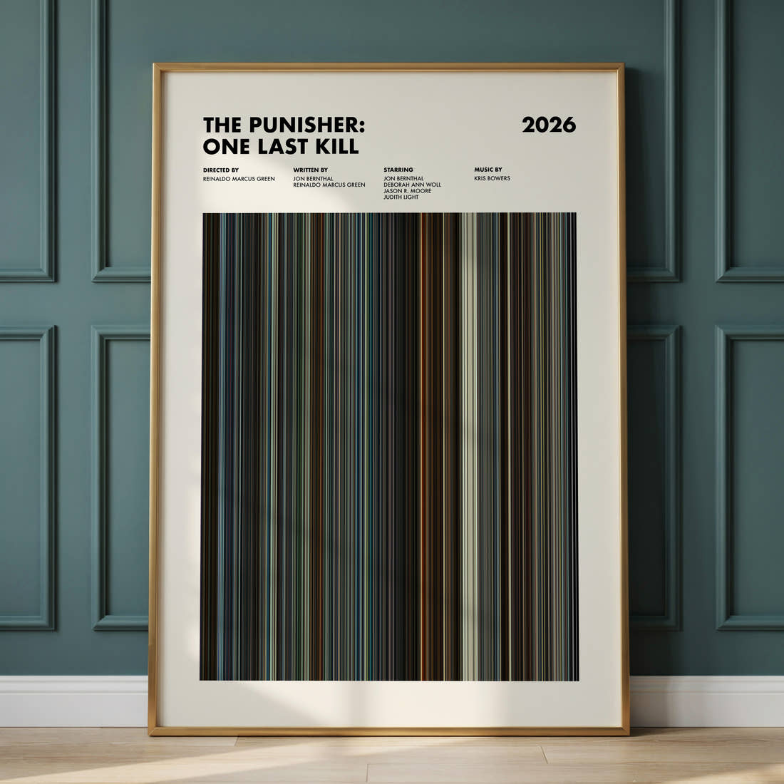 The Punisher: One Last Kill Movie Barcode Poster