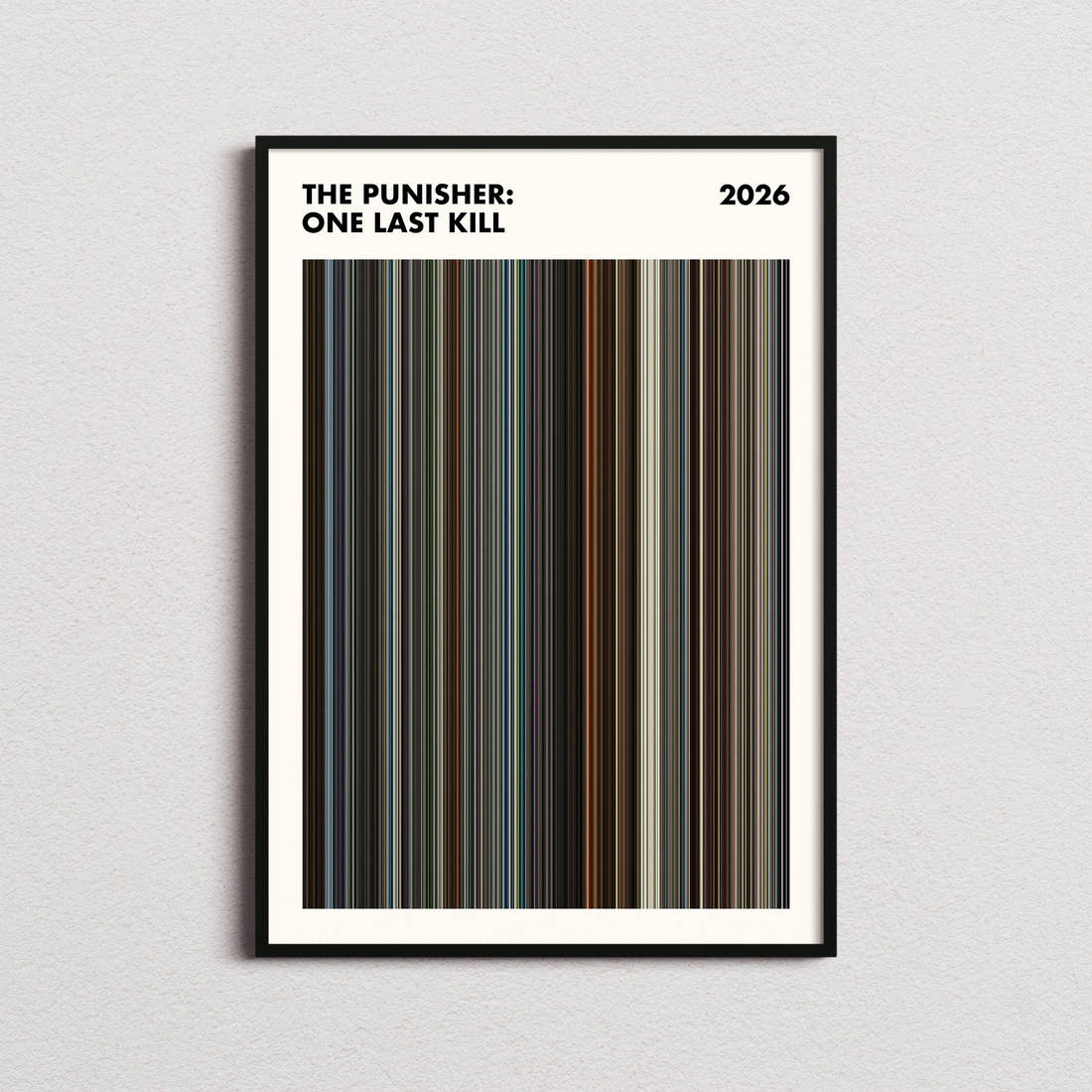 The Punisher: One Last Kill Movie Barcode Poster - Simplified