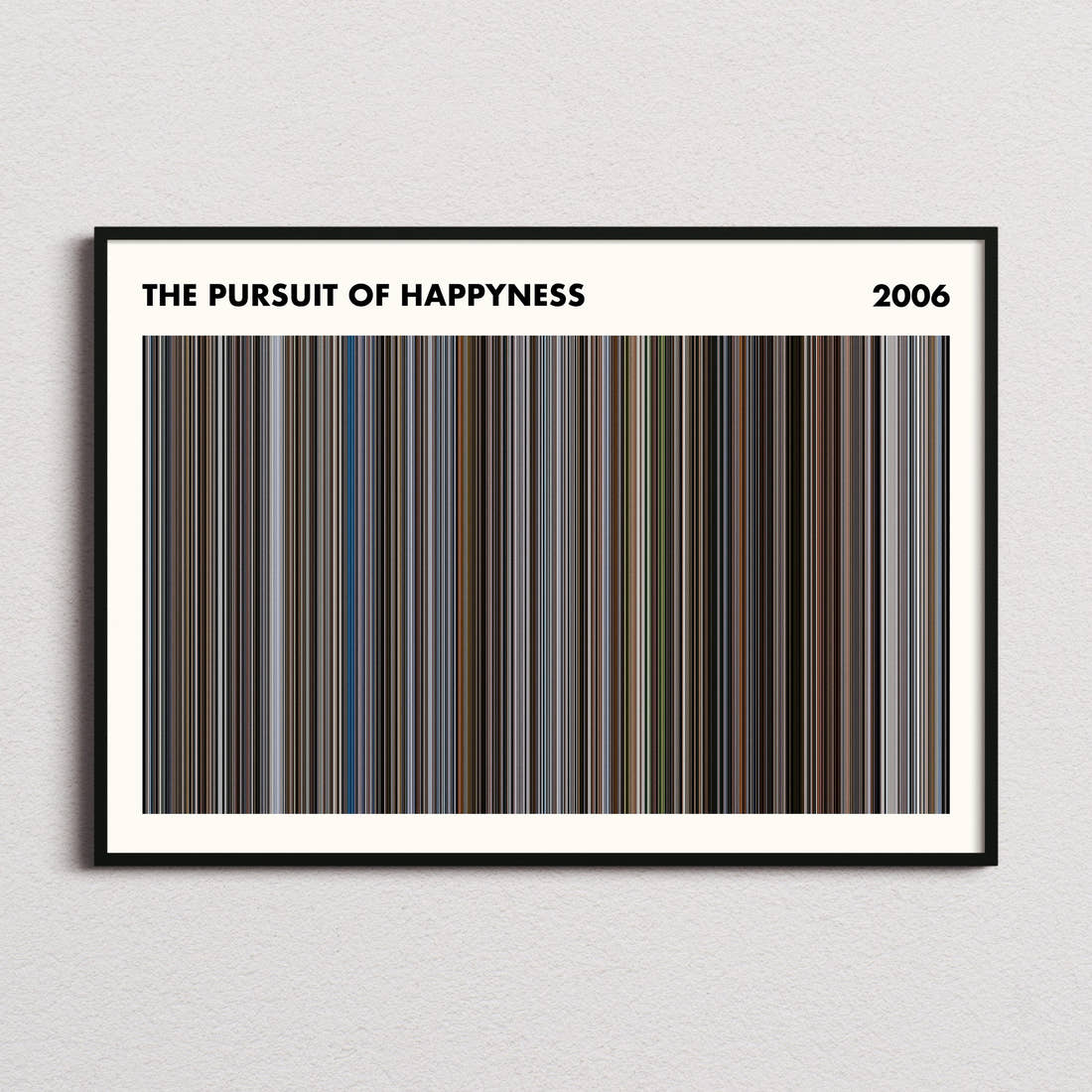The Pursuit of Happyness Movie Barcode Poster - Simplified