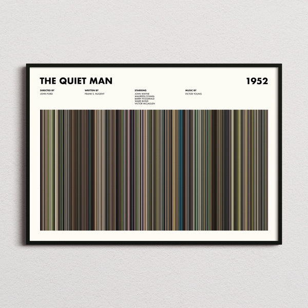 The Quiet Man Movie Barcode Poster