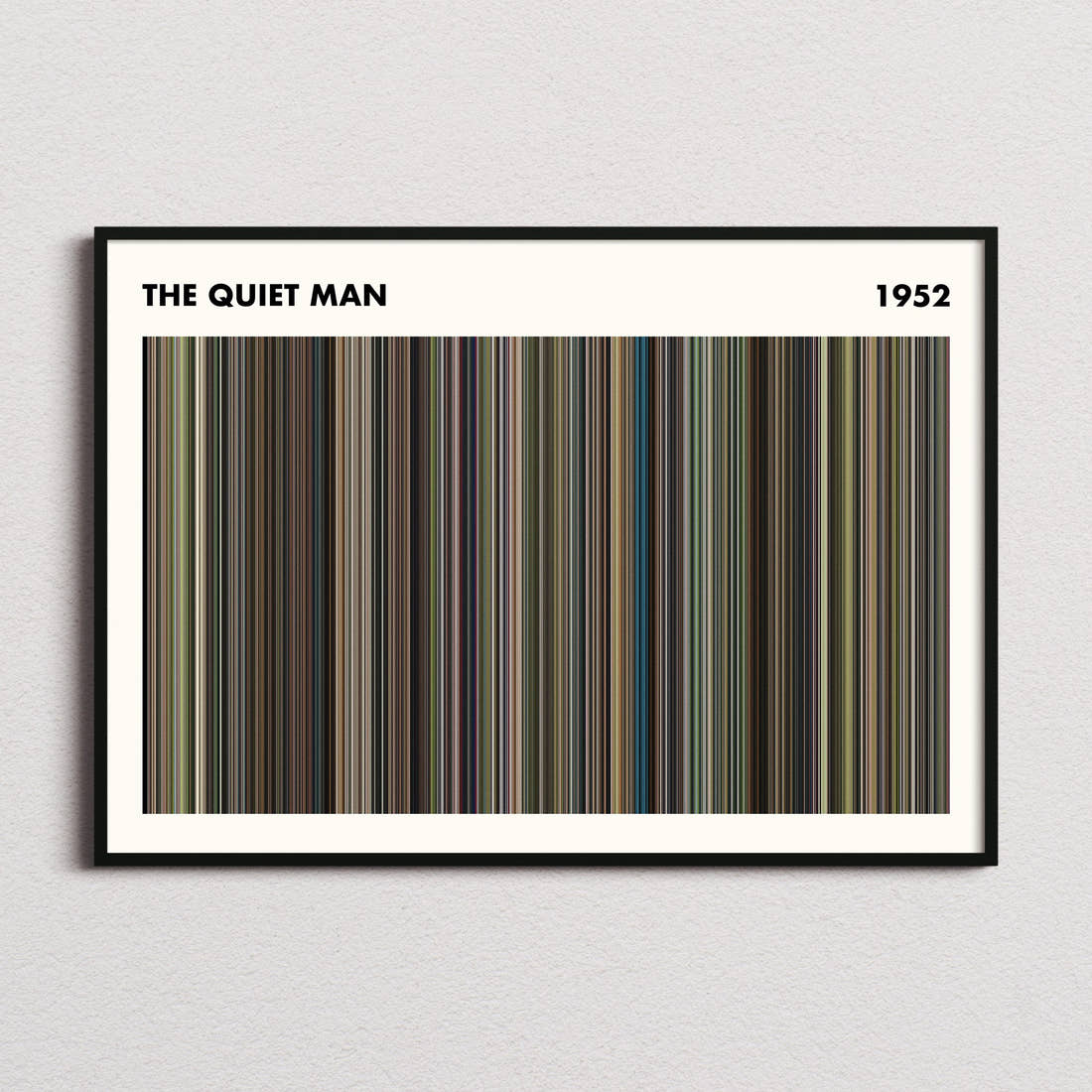 The Quiet Man Movie Barcode Poster - Simplified