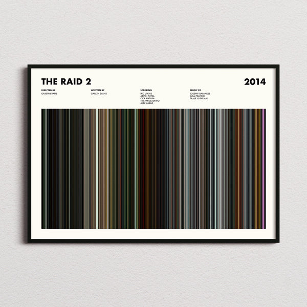 The Raid 2 Movie Barcode Poster