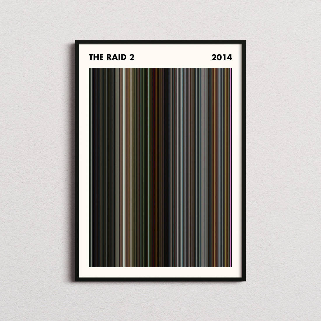 The Raid 2 Movie Barcode Poster - Simplified