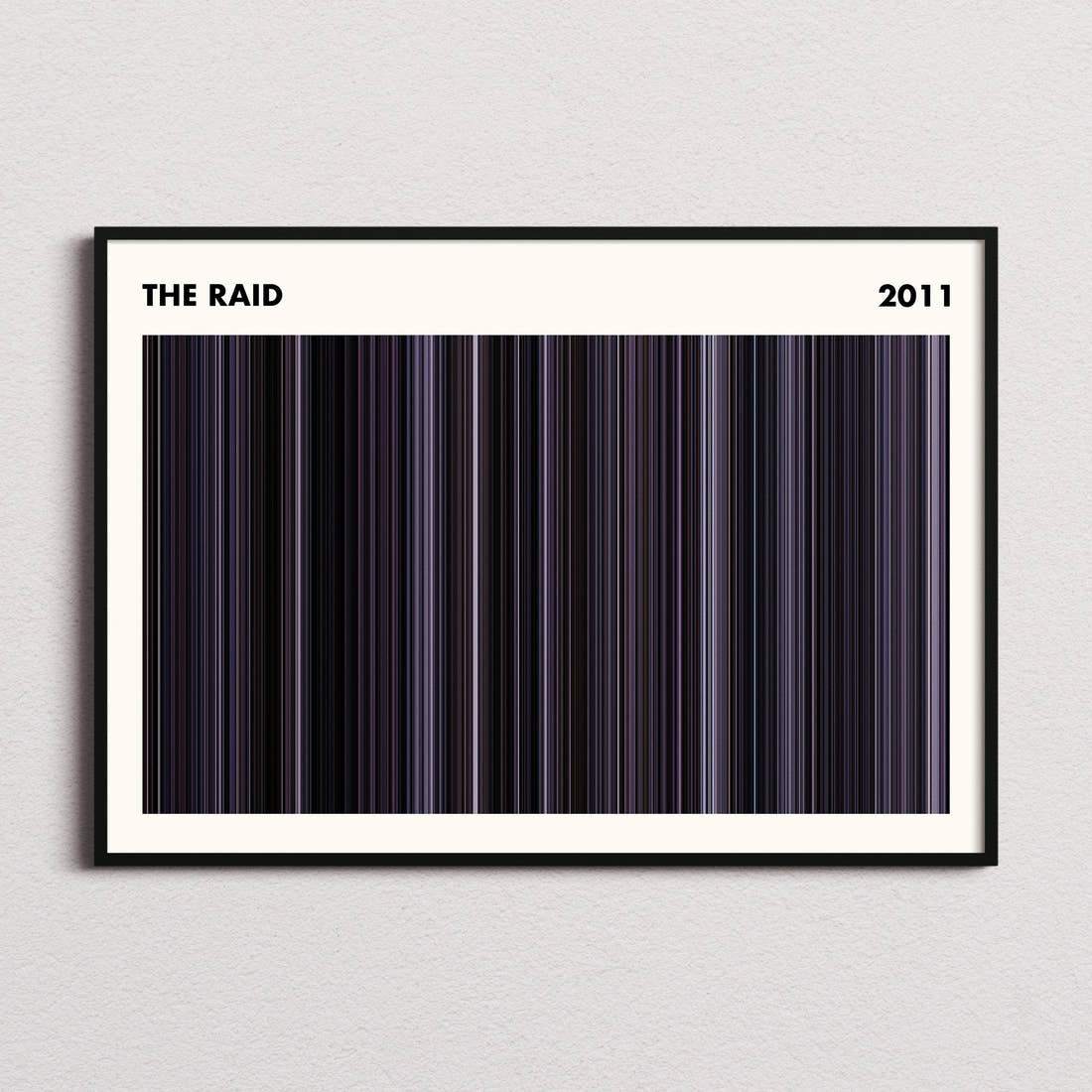 The Raid Movie Barcode Poster - Simplified