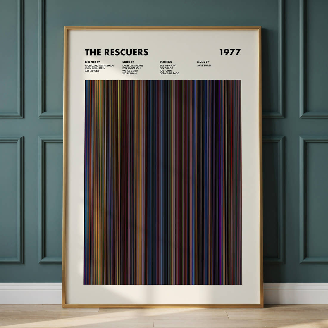 The Rescuers Movie Barcode Poster