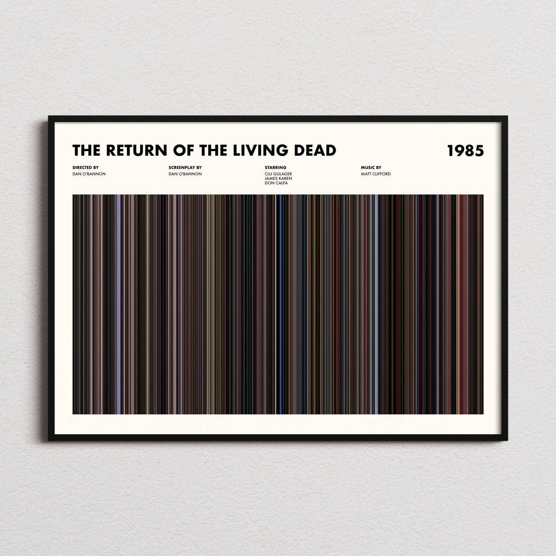 The Return of the Living Dead Movie Barcode Poster