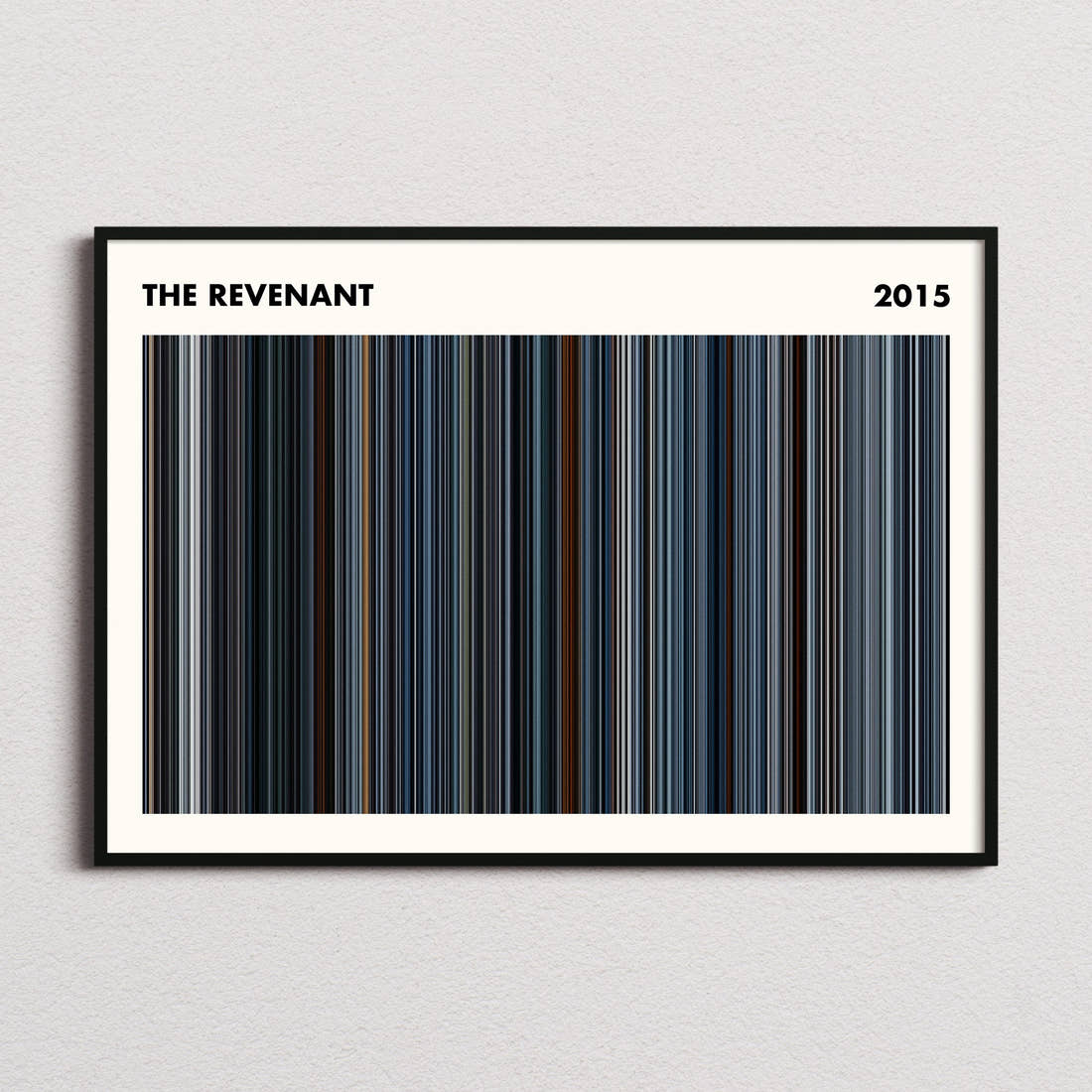 The Revenant Movie Barcode Poster - Simplified