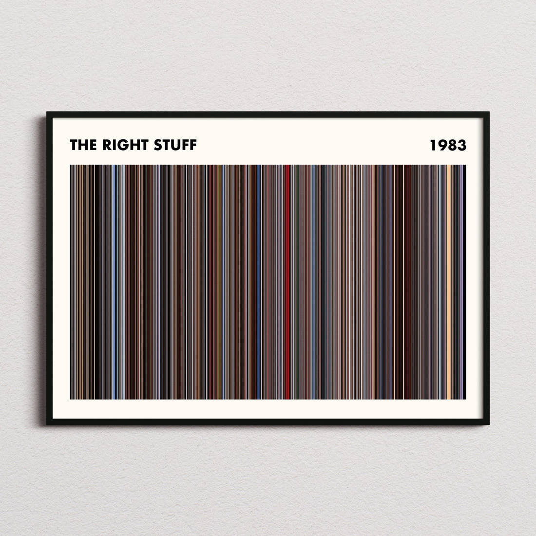 The Right Stuff Movie Barcode Poster - Simplified