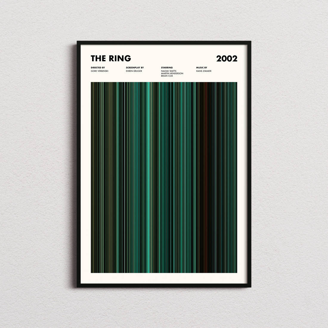 The Ring Movie Barcode Poster