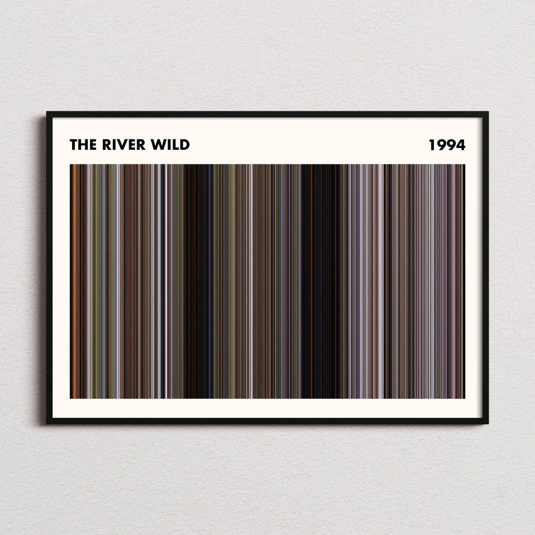 The River Wild Movie Barcode Poster - Simplified