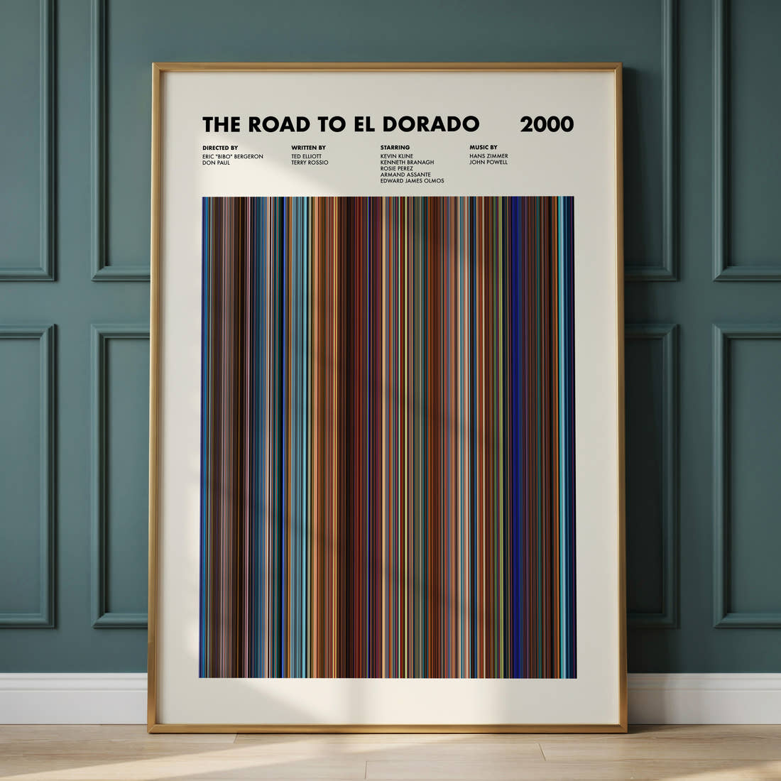 The Road to El Dorado Movie Barcode Poster