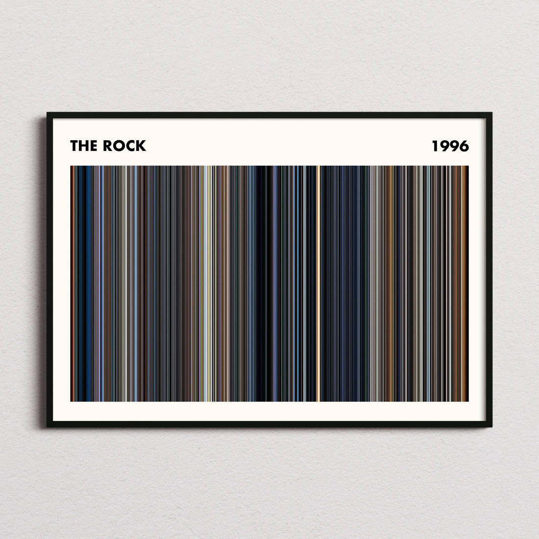 The Rock Movie Barcode Poster - Simplified