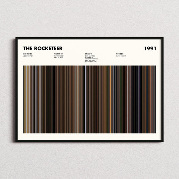 The Rocketeer Movie Barcode Poster