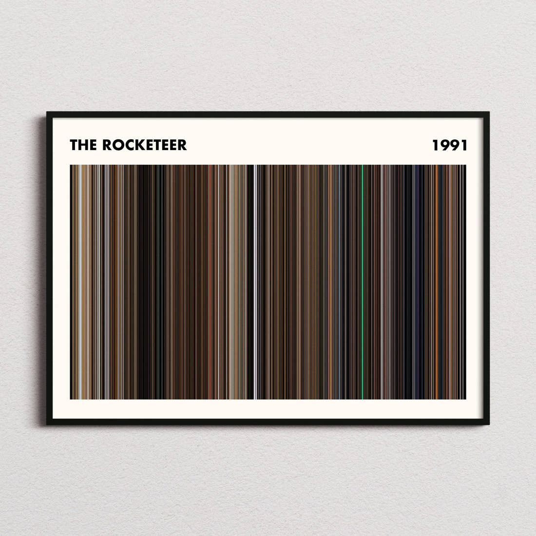 The Rocketeer Movie Barcode Poster - Simplified