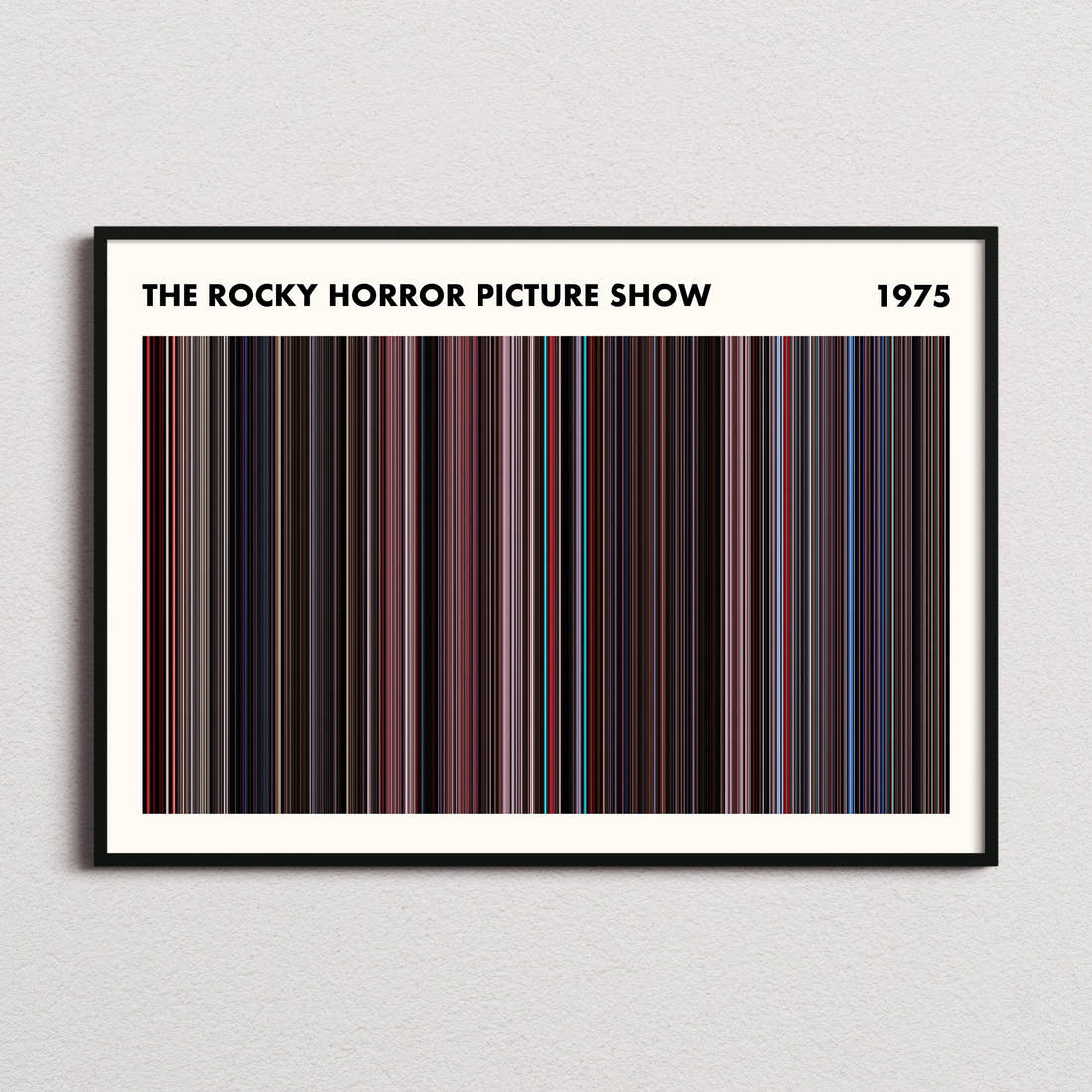 The Rocky Horror Picture Show Movie Barcode Poster - Simplified