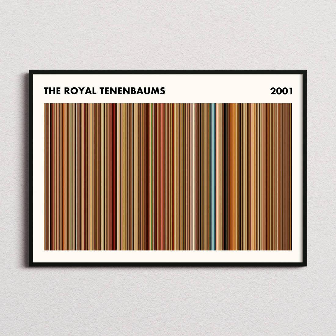 The Royal Tenenbaums Movie Barcode Poster - Simplified