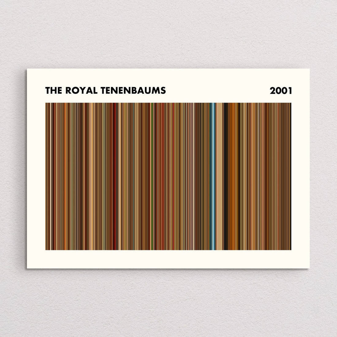 The Royal Tenenbaums Movie Barcode Print