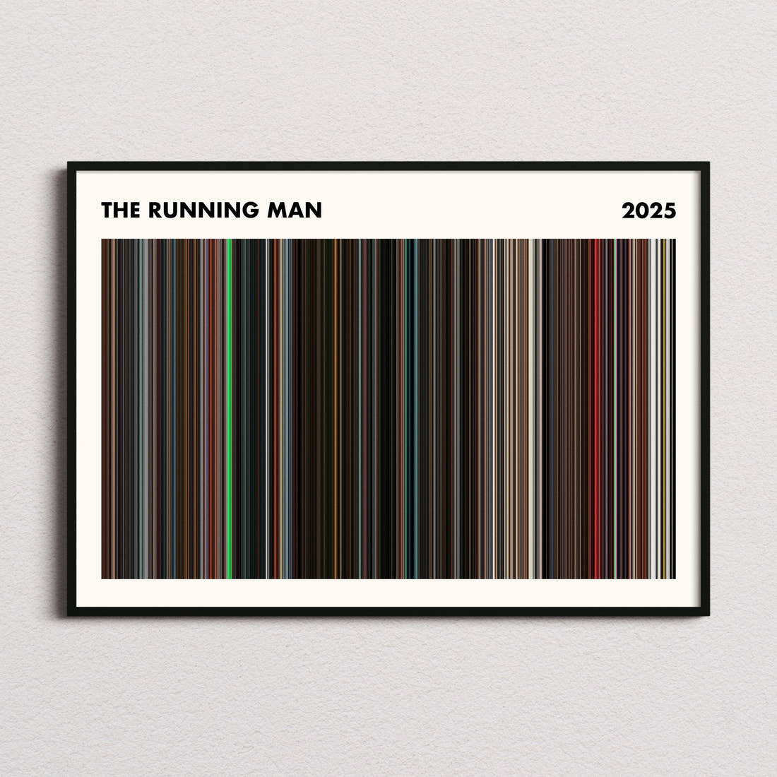 The Running Man Movie Barcode Poster - Simplified
