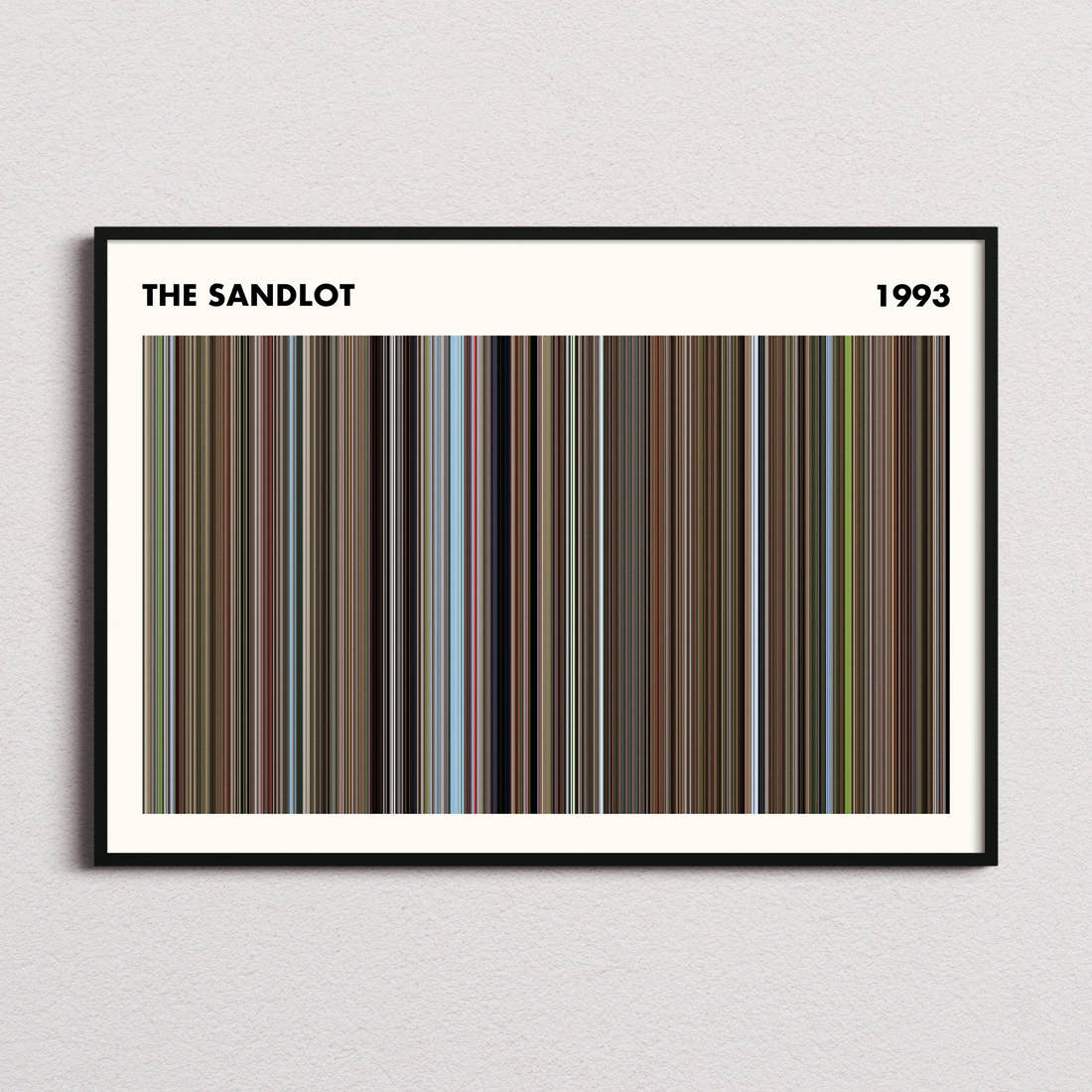 The Sandlot Movie Barcode Poster - Simplified