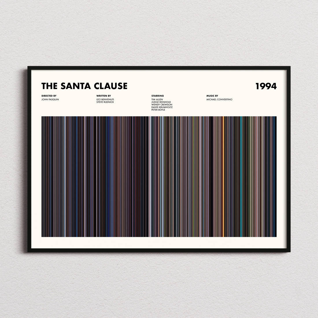 The Santa Clause Movie Barcode Poster
