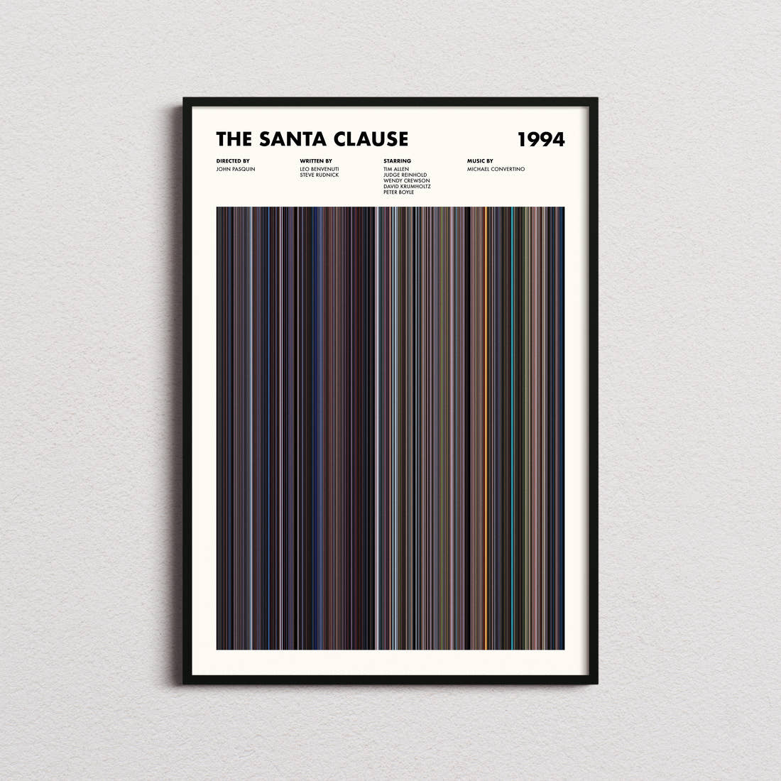 The Santa Clause Movie Barcode Poster