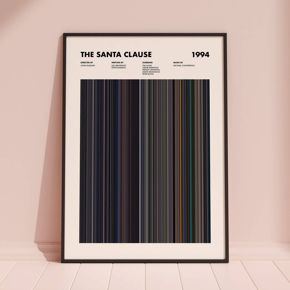 The Santa Clause Movie Barcode Poster