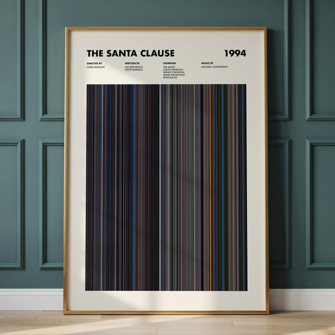 The Santa Clause Movie Barcode Poster