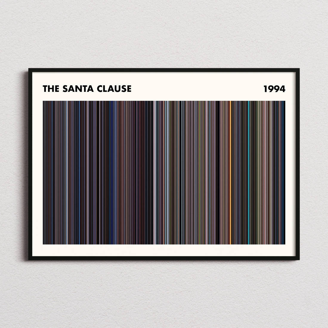 The Santa Clause Movie Barcode Poster - Simplified