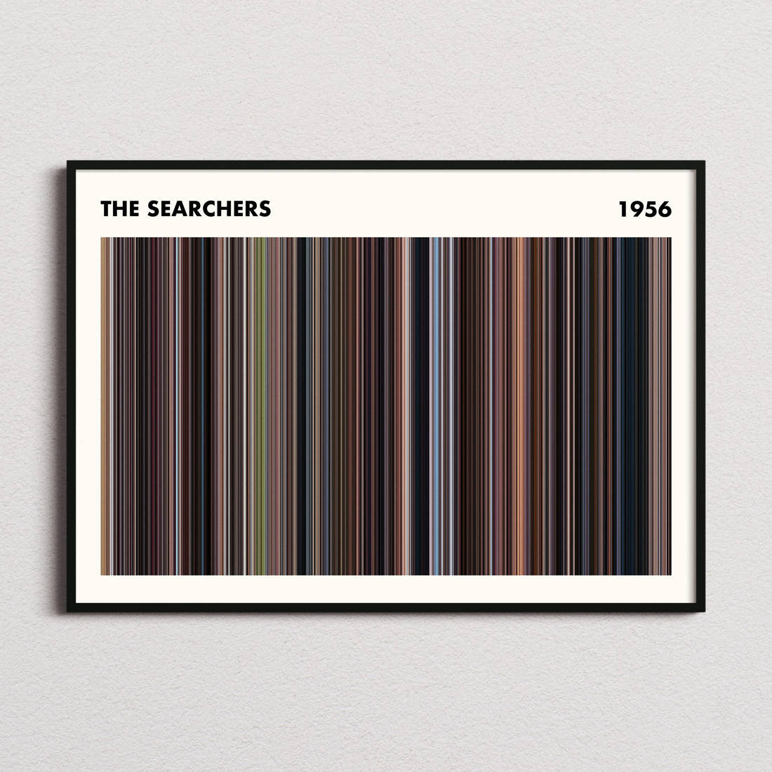 The Searchers Movie Barcode Poster - Simplified