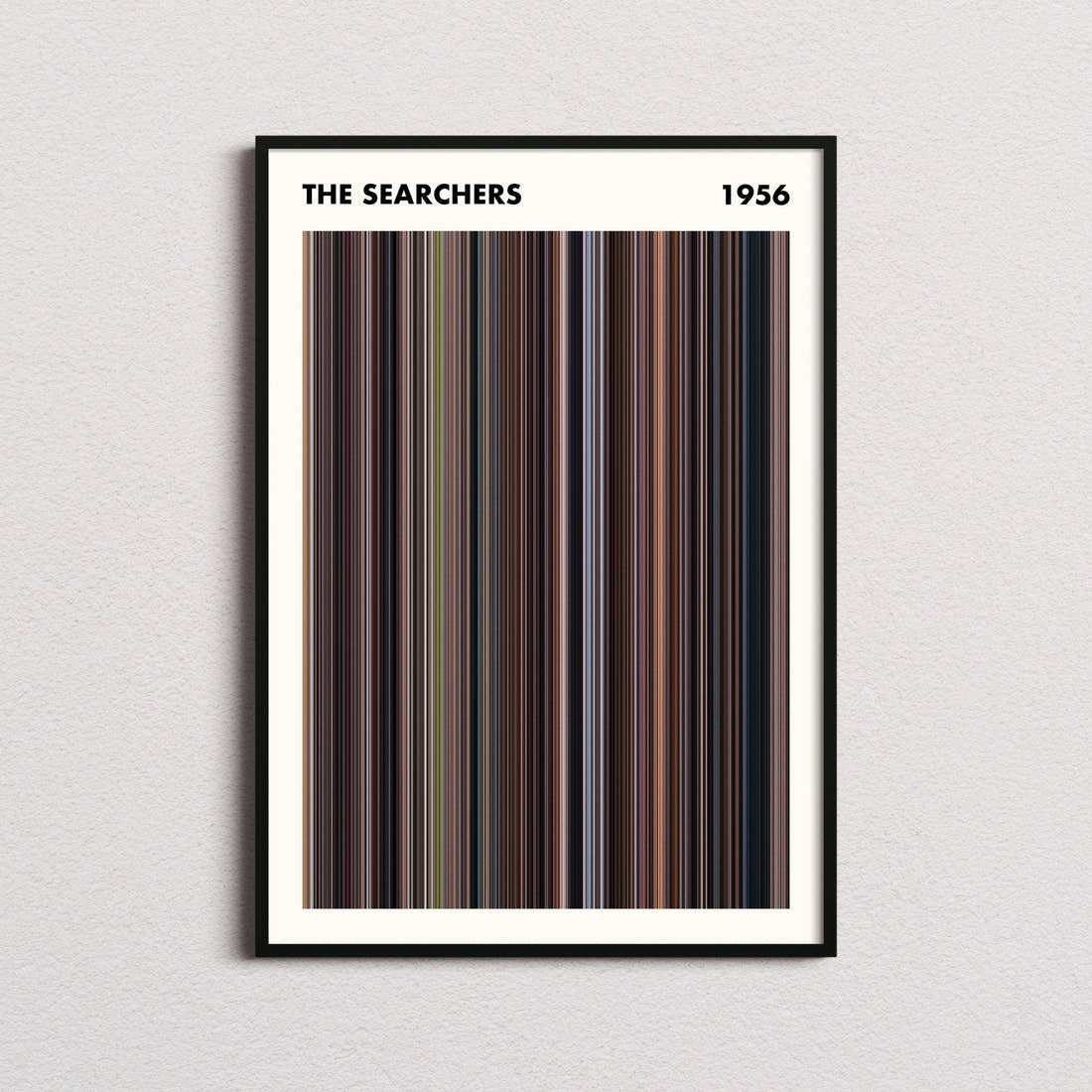 The Searchers Movie Barcode Poster - Simplified