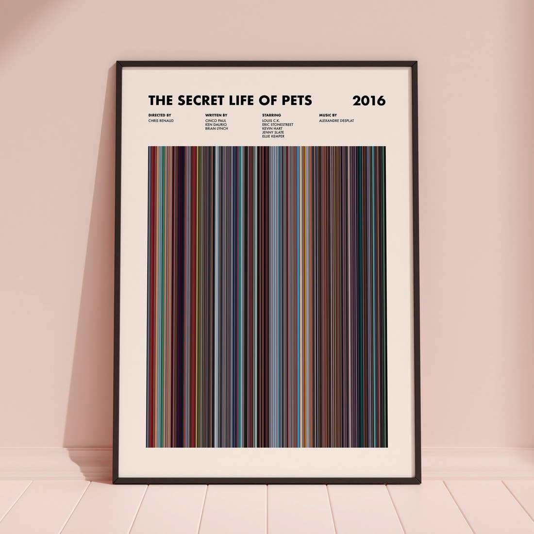 The Secret Life of Pets Movie Barcode Poster