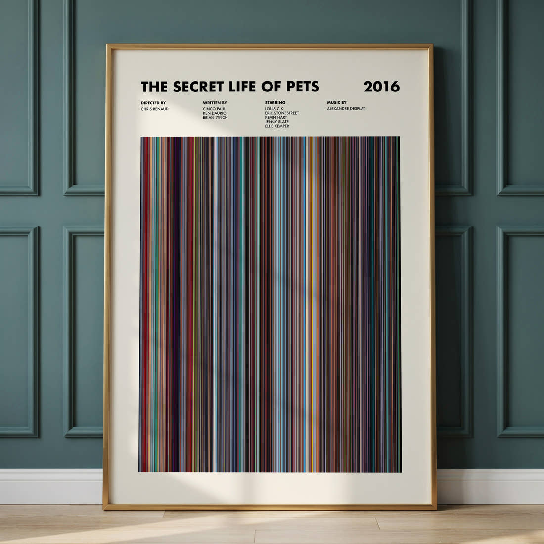 The Secret Life of Pets Movie Barcode Poster