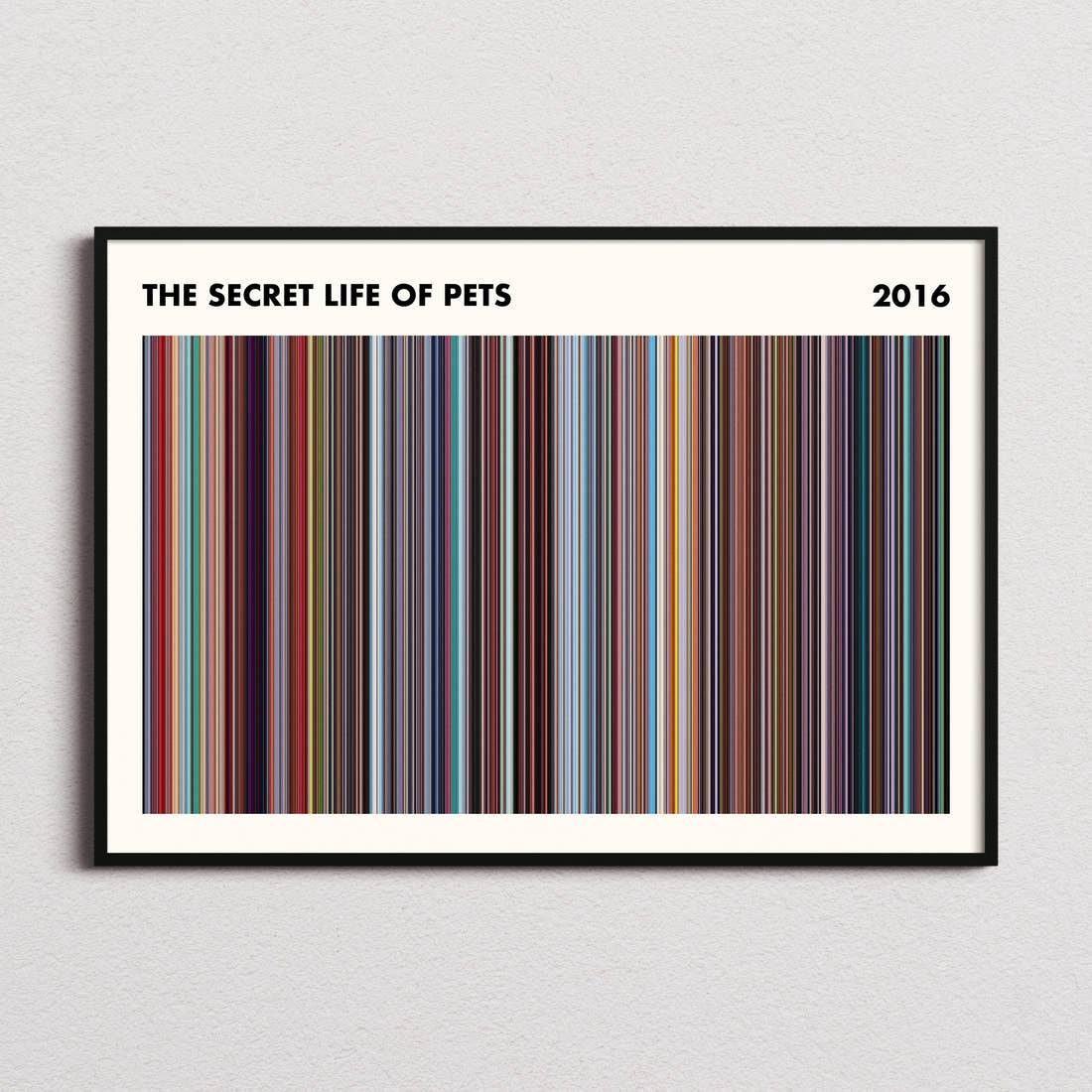 The Secret Life of Pets Movie Barcode Poster - Simplified