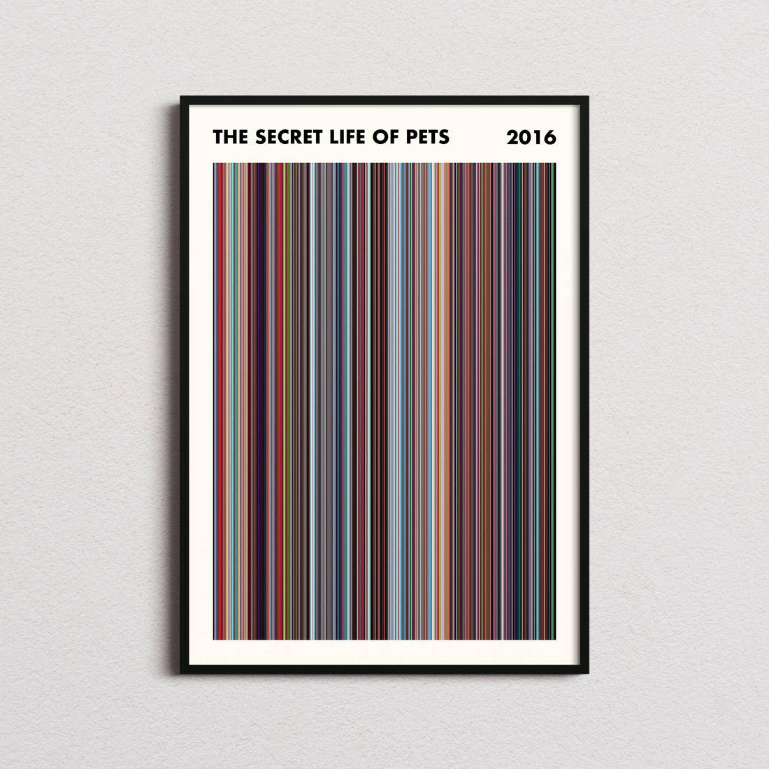 The Secret Life of Pets Movie Barcode Poster - Simplified