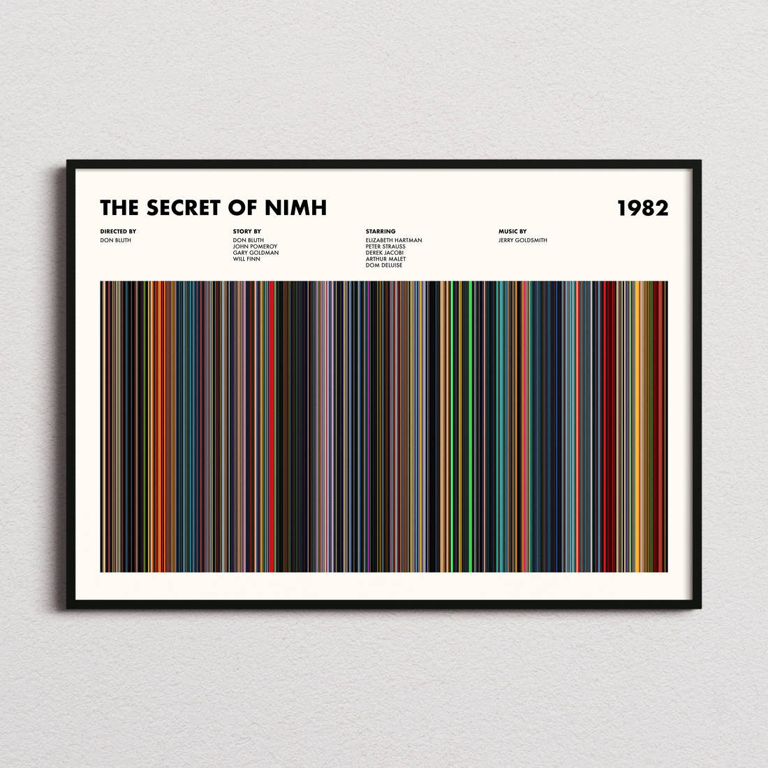 The Secret of NIMH Movie Barcode Poster