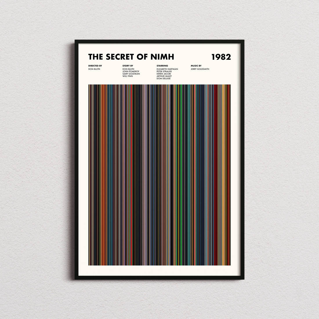 The Secret of NIMH Movie Barcode Poster